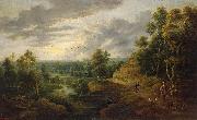 Lucas van Uden Landscape with Hunters oil painting